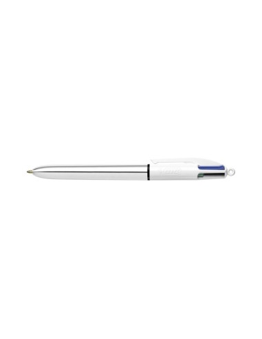 PENNA BIC 4 COLORI IMPUGNATURA ARGENTO 