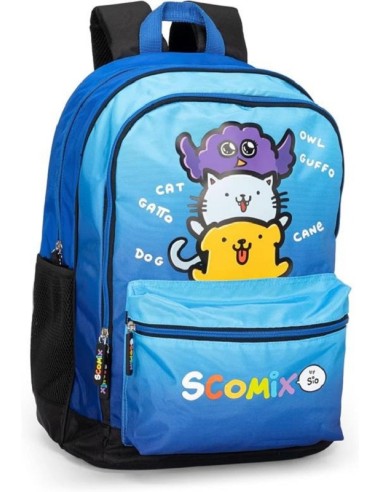 ZAINO SCUOLA ORGANIZZATO SCOMIX