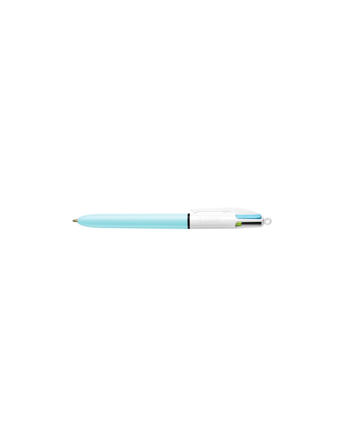 Bic 4 colori Fun Fashion Penna a scatto sfera fusto azzurro pastello