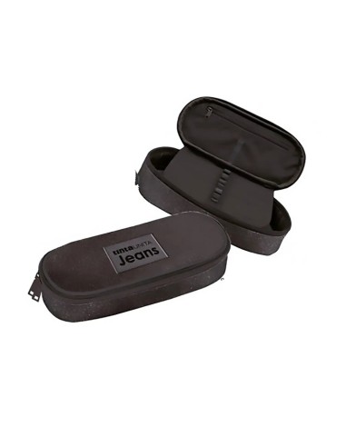 ASTUCCIO OVALE NERO TINTA UNITA JEANS