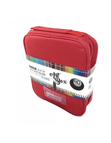 VALIGETTA TINTA UNITA ART BOX 110 COLORI ROSSO