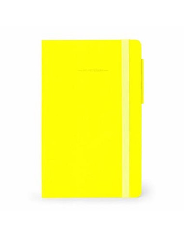 TACCUINO a righe GIALLO NEON medio LEGAMI con elastico 