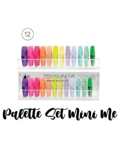 SET 12 MINI EVIDENZIATORI PALETTE TINTA UNITA