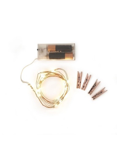 FILO DI LUCI DECORATIVE CON CLIP PORTAFOTO