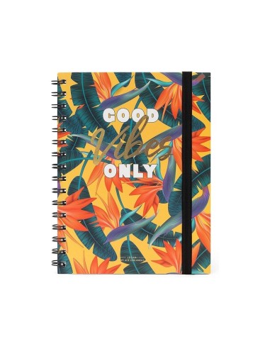 NOTEBOOK CON SPIRALE QUADERNO A5 LEGAMI MAXI Yellow Tropical