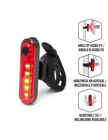 LUCE POSTERIORE PER BICICLETTA - ROSSA