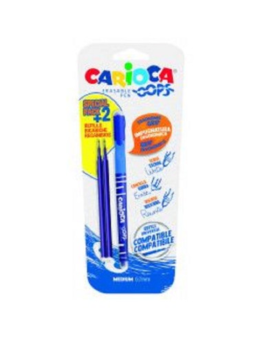 PENNA CANCELLABILE 0.7 mm OOPS CONF. 1 PENNA CON 2 RICARICHE CARIOCA