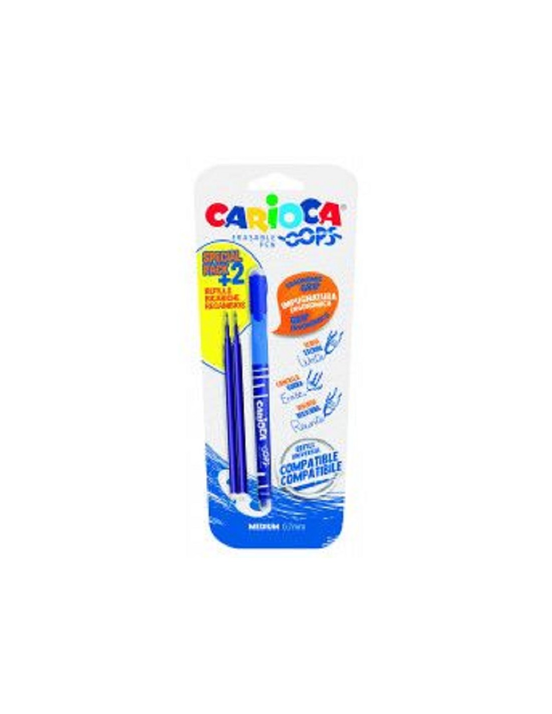 PENNA CANCELLABILE 0.7 mm OOPS CONF. 1 PENNA CON 2 RICARICHE CARIOCA |  Guida Book Store