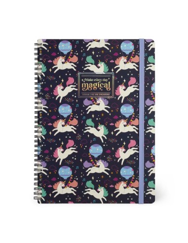 QUADERNO A RIGHE CON SPIRALE MAXI - UNICORN