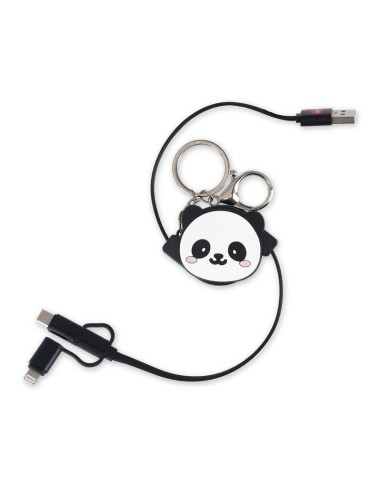 CAVO DI RICARICA 3 IN 1 RETRATTILE - CHARGE 'N ROLL PANDA