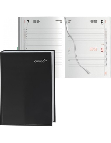 AGENDA ''QUANDO 25'' 15x21 GIORNALIERO NERO