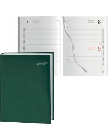 AGENDA ''QUANDO 25'' 15x21 GIORNALIERO VERDE