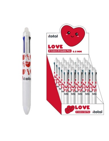 PENNA CANCELLABILE 4 COLORI ITOTAL - LOVE
