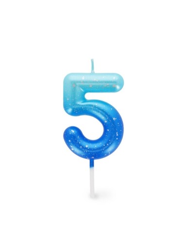 CANDELA PER COMPLEANNO LEGAMI - BLUE 5