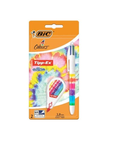 SET BIC 4 COLORI + CORRETTORE 6M TIPP-EX