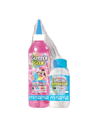 SET GLITTER GLUE/SLIME + ATTIVATORE GLITTER/METAL MITAMA