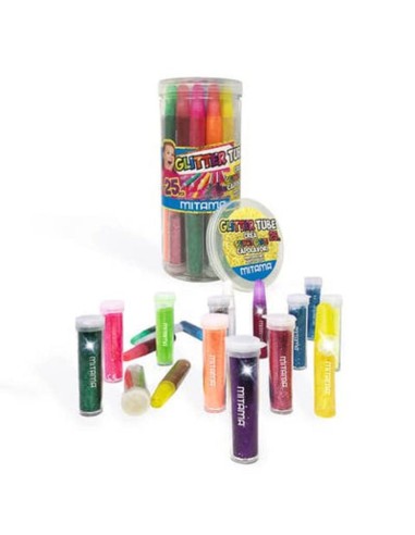 COLLA GLITTER IN TUBO -12 COLLE GLITTER+11 POLVERINE+2 COLLE LIQUIDE