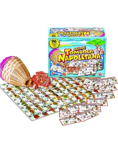 LA GRANDE TOMBOLA NAPOLETANA 96 CARTELLE GIOCO DA TAVOLA NATALE