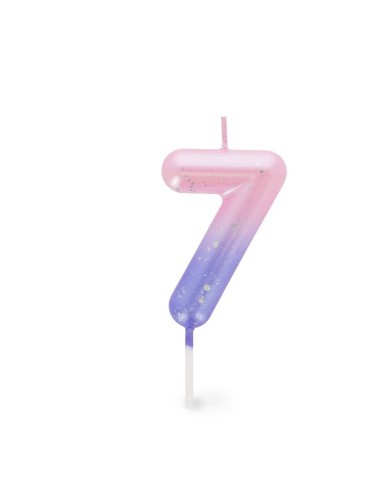 CANDELA PER COMPLEANNO LEGAMI - PINK 7