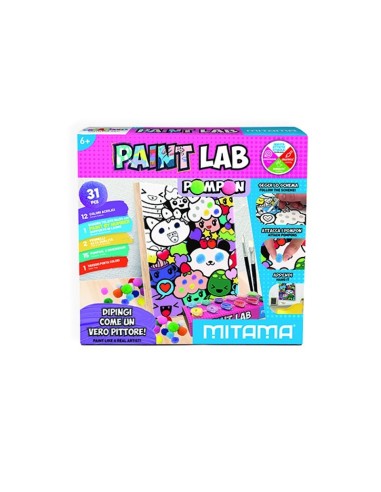 PAINT LAB 12 COLORI ACRILICI CON PENNELLI - 2 TELE