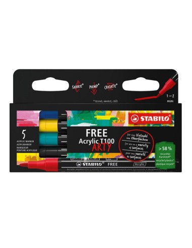 SET 5 MARCATORI FREE ACRYLIC T100 ARTY
