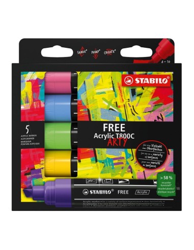 SET 5 MARCATORI FREE ACRYLIC T800C ARTY