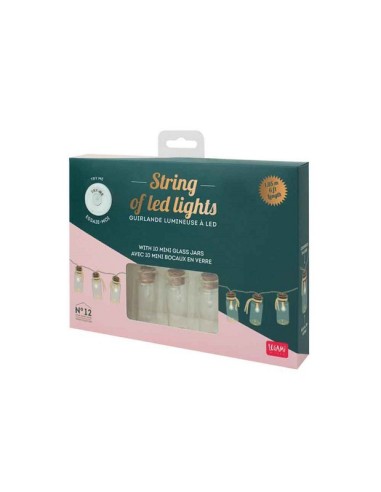 Filo di Luci Led con vasetti di vetro