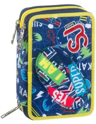 ASTUCCIO ACCESSORIATO CON 3 ZIP - SEVEN SJ