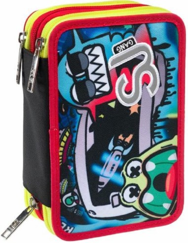 ASTUCCIO ACCESSORIATO CON 3 ZIP - SEVEN SJ