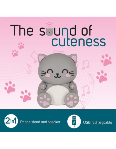 SPEAKER WIRELESS CON SUPPORTO - KITTY