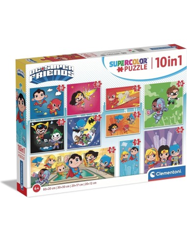 PUZZLE CLEMENTONI 20272 - SUPERCOLOR DC COMICS - 10 IN 1