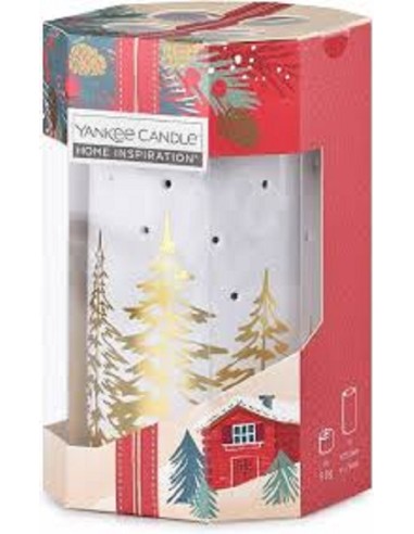 YANKEE CANDLE SCALDA CERA CERAMICA CON DECORAZIONI DORATE