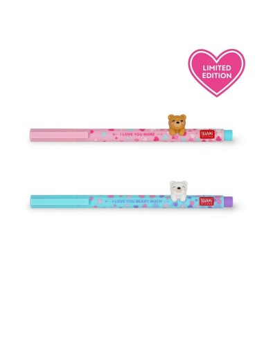 SET 2 PENNE GEL - BEARY IN LOVE