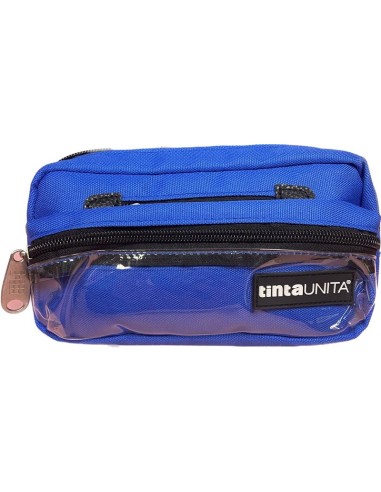 ASTUCCIO BAULETTO DUE SCOMPARTI - TINTA UNITA - BLU 