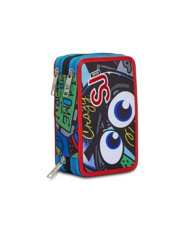ASTUCCIO ACCESSORIATO CON 3 ZIP - SEVEN SJ