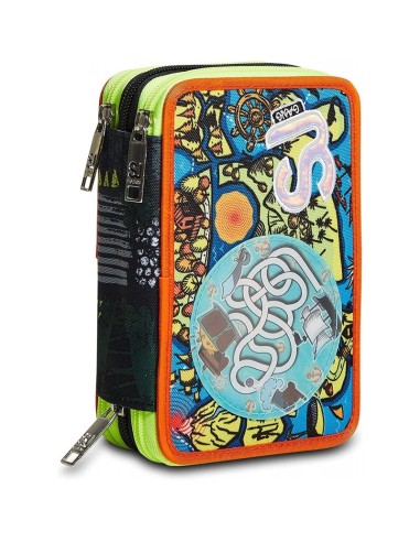 ASTUCCIO ACCESSORIATO CON 3 ZIP - SEVEN SJ