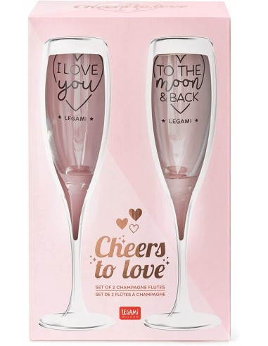 Legami - Set di 2 Flute da Champagne, Calici da vino, 150 ml