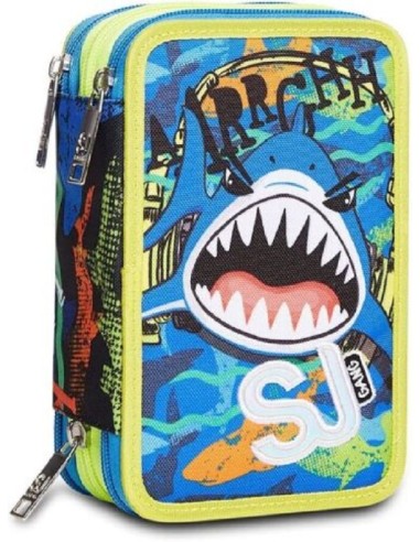 ASTUCCIO ACCESSORIATO CON 3 ZIP - SEVEN SJ - SQUALO