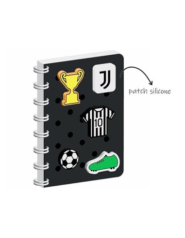 NOTEBOOK IN SILICONE CON PATCH JUVENTUS