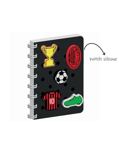 NOTEBOOK IN SILICONE CON PATCH MILAN