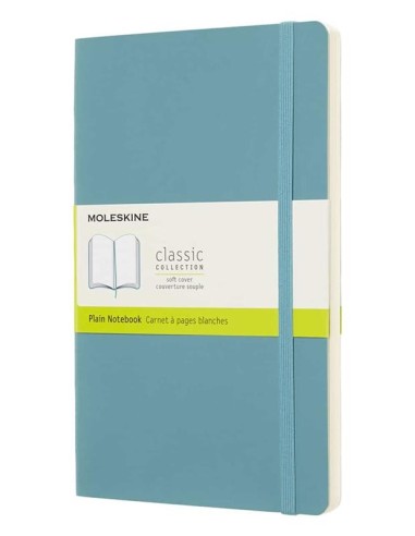 TACCUINO MOLESKINE COPERTINA SOFT TURCHESE - 192 PG. BIANCHE 13x21cm