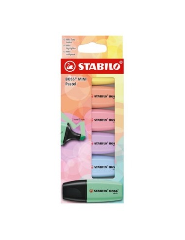 EVIDENZIATORI STABILO BOSS MINI PASTEL 6 PEZZI