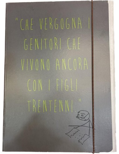 CARTELLINA CON ELASTICO - CHE VERGOGNA I GENITORI...