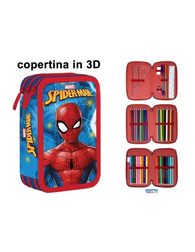 ASTUCCIO 3 ZIP 18+18 COPERTINA 3D - SPIDERMAN