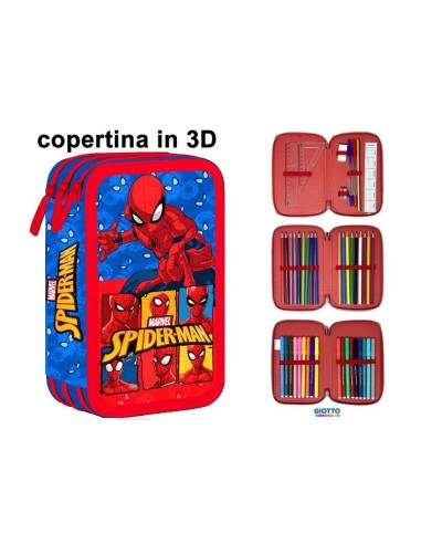 ASTUCCIO 3 ZIP 18+18 COPERTINA 3D - MARVEL SPIDERMAN