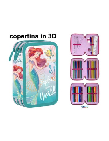 ASTUCCIO 3 ZIP 18+18 COPERTINA 3D - ARIEL SIRENETTA