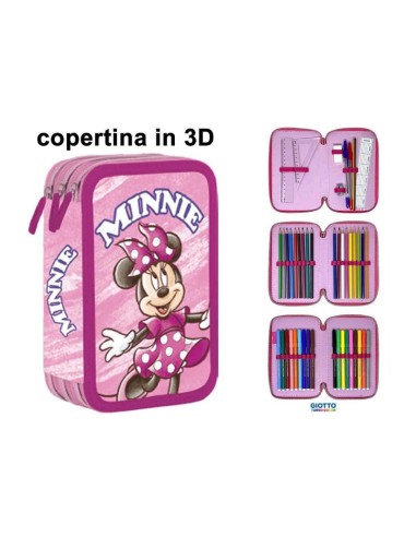 ASTUCCIO 3 ZIP 18+18 COPERTINA 3D - MINNIE