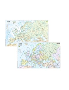 CARTINA POLITICA-FISICA EUROPA PLASTIFICATA