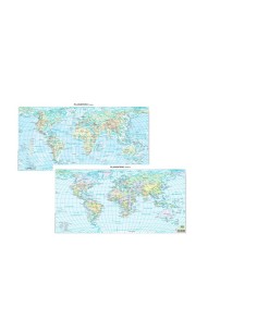 CARTINA POLITICA-FISICA PLANISFERO