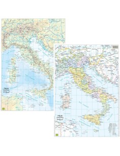 CARTINA POLITICA-FISICA ITALIA